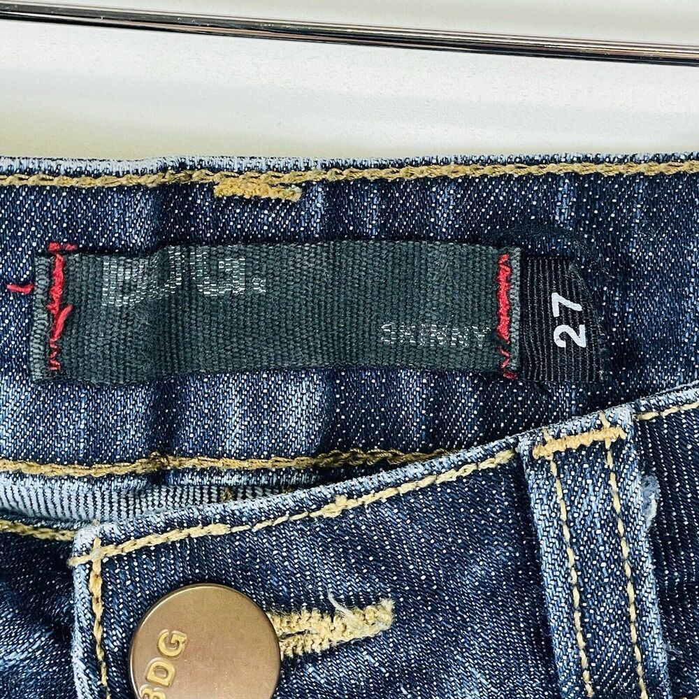 BDG Urban Outfitters Medium Wash Low Rise Skinny Denim Jeans Womens 27 - Picture 7 of 12